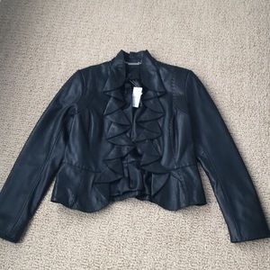New black leather women’s jacket sz Small